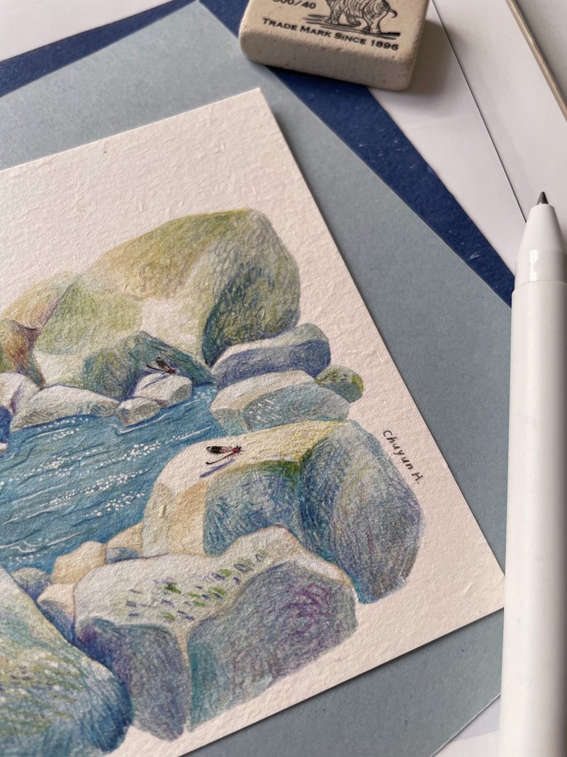 咱的山水－豆娘之石画卡 - 卡片/明信片 - 纸 