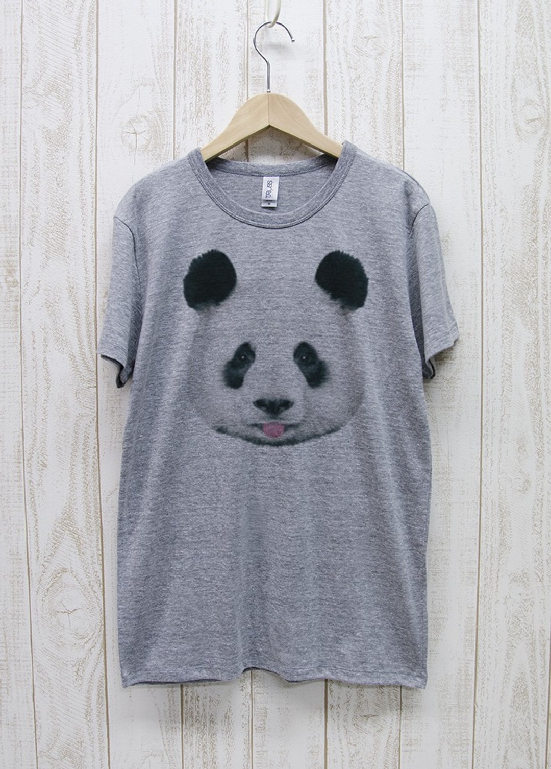 ronron PANDA Tee Beh 灰褐色 / R024-TT-GR - 中性连帽卫衣/T 恤 - 棉 灰色
