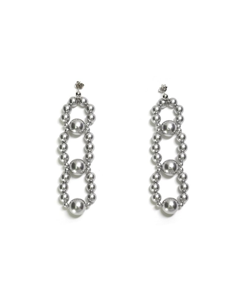 Chemistry 系列耳环 - 耳环/耳夹 - 银 银色