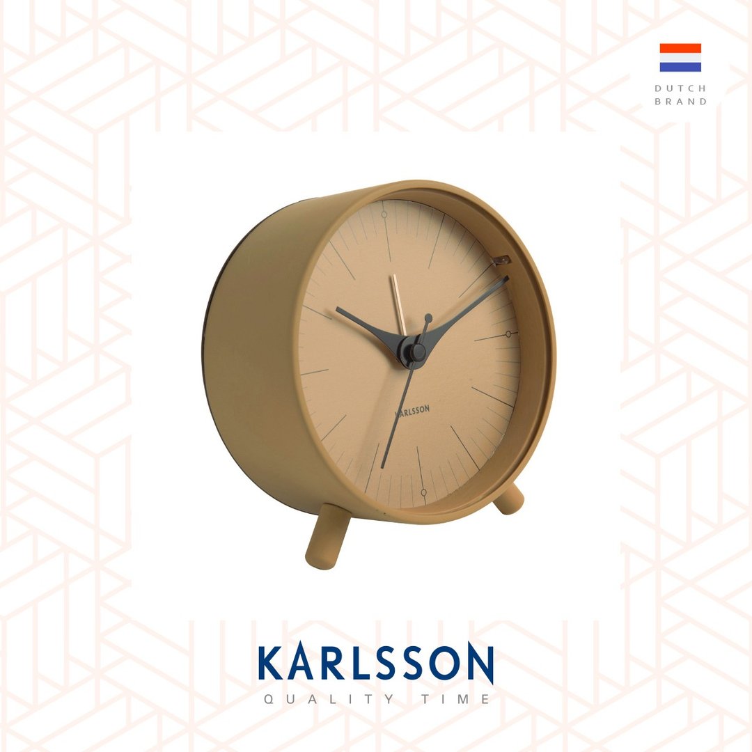 荷兰Karlsson alarm clock Index yellow 芥末黄色闹钟(带小夜灯) - 时钟/闹钟 - 其他金属 橘色
