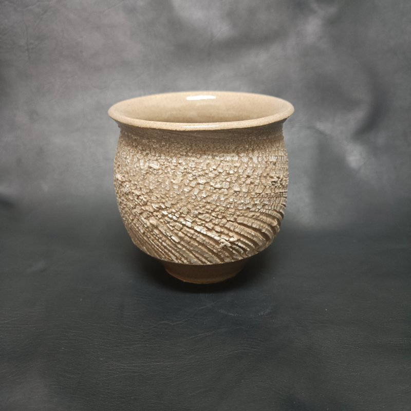 手作漩涡裂纹茶杯 - 茶具/茶杯 - 陶 