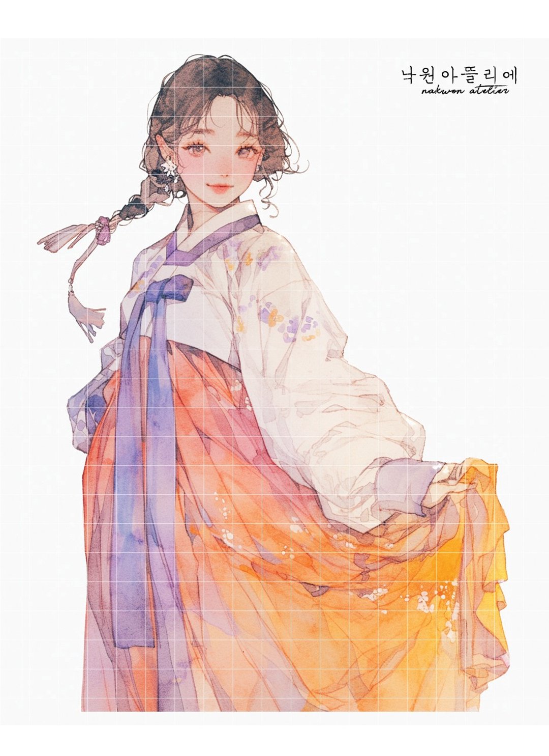 复古东方风 韩服少女 手帐贴纸 04 - 贴纸 - 纸 