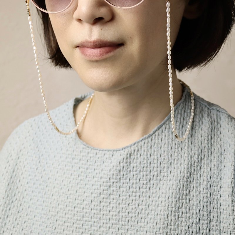 轻奢微光珍珠眼镜链/项链二用 天然淡水珍珠 母亲节礼物 - 项链 - 珍珠 多色