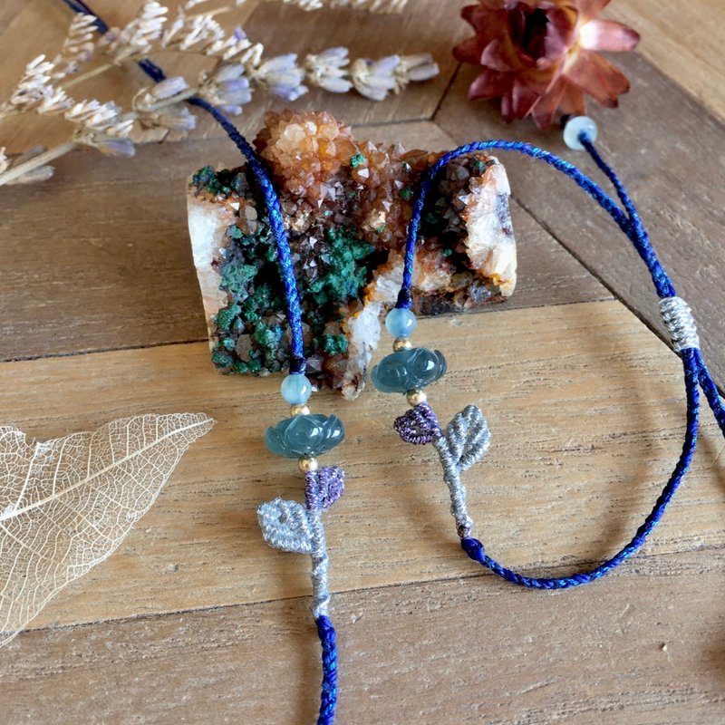 代织样式合辑 之四 - 手链/手环 - 玉石 蓝色