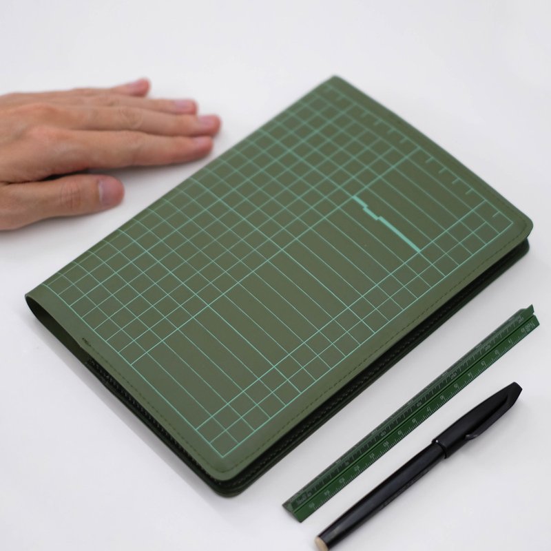 HAH Refillable Sketch book A5 - FOREST GREEN - 笔记本/手帐 - 乳胶 绿色