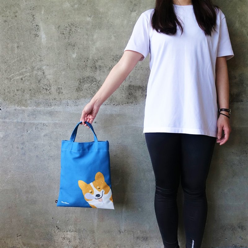 柯基杜估,三用帆布包 - 侧背包/斜挎包 - 棉．麻 蓝色