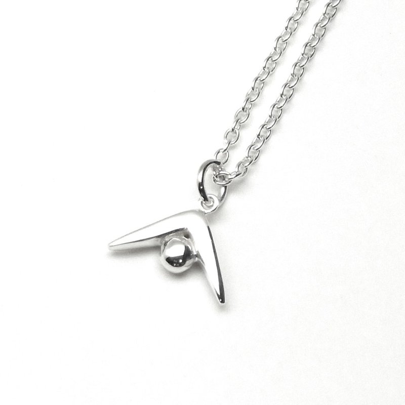 休止符坠饰 - 项链 - 纯银 