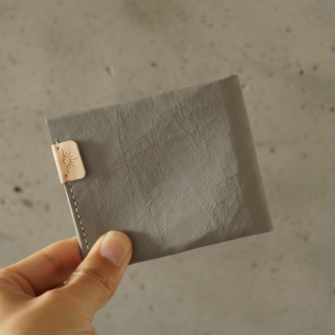 灰色 Dyneema® Leather 超轻量极简钱包 ORIGAMI Slim 极简折纸 折纸结构 高耐用纤薄钱包 - 皮夹/钱包 - 真皮 灰色