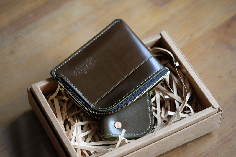 MILDY HANDS - 马臀皮拉链皮夹 - Zipper Wallet Shell Corodvan - 零钱包 - 真皮 多色