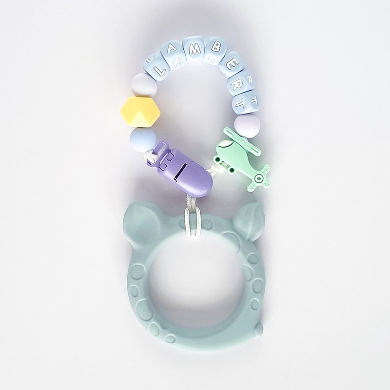 LAMBERT 直升机 珊瑚蓝小鹿斑比固齿器 / 定制化奶嘴链 - 玩具/玩偶 - 其他材质 多色