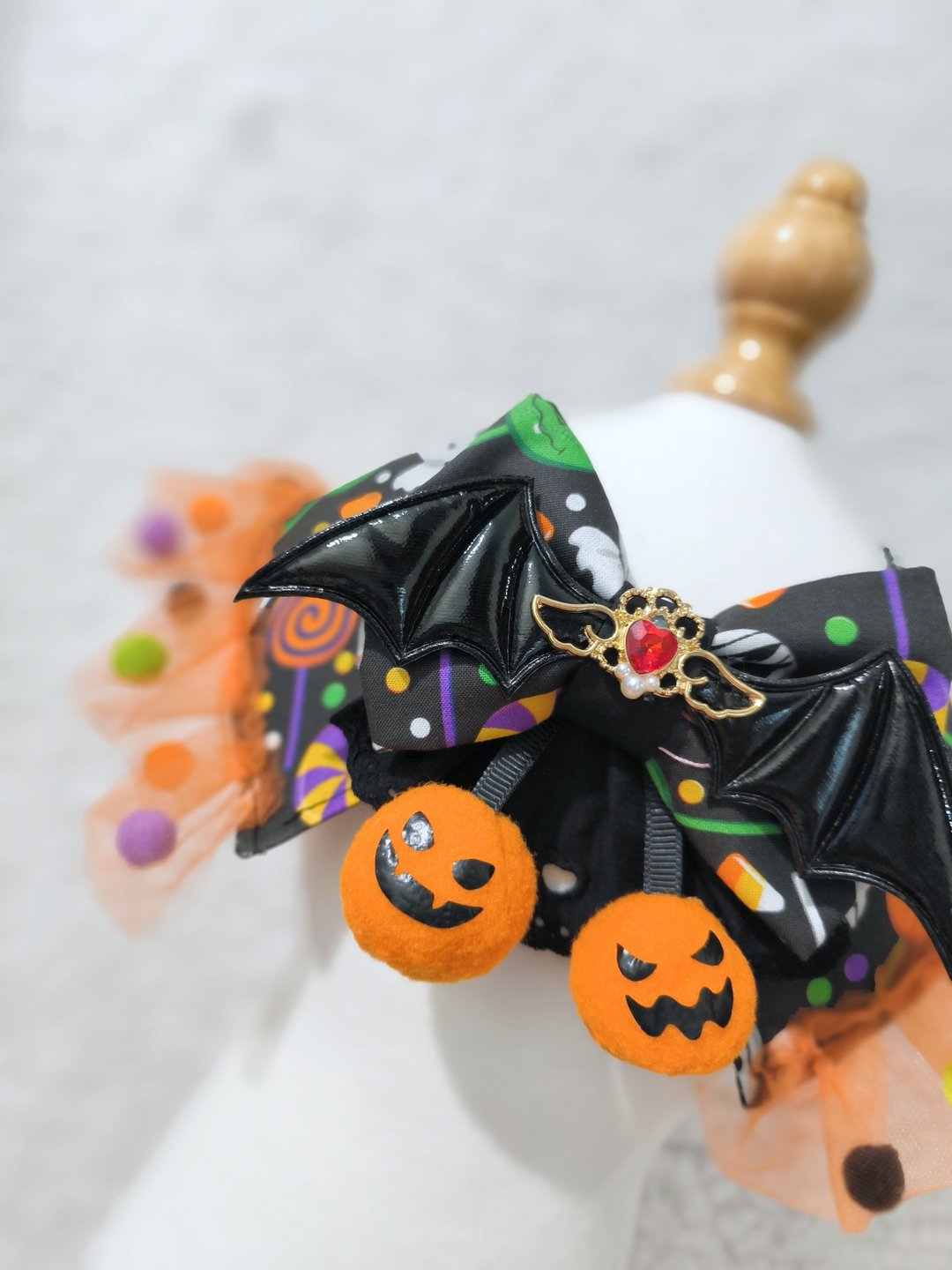 优先订 万圣节 Halloween costume 宠物颈饰 - 衣/帽 - 棉 橘色