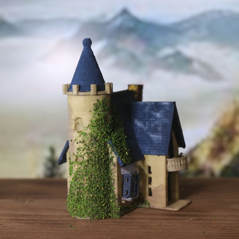 法国丽芙城堡 (蓝色)   入画境艺术 / 情境摆饰 / 艺术收藏 - 摆饰 - 环保材料 