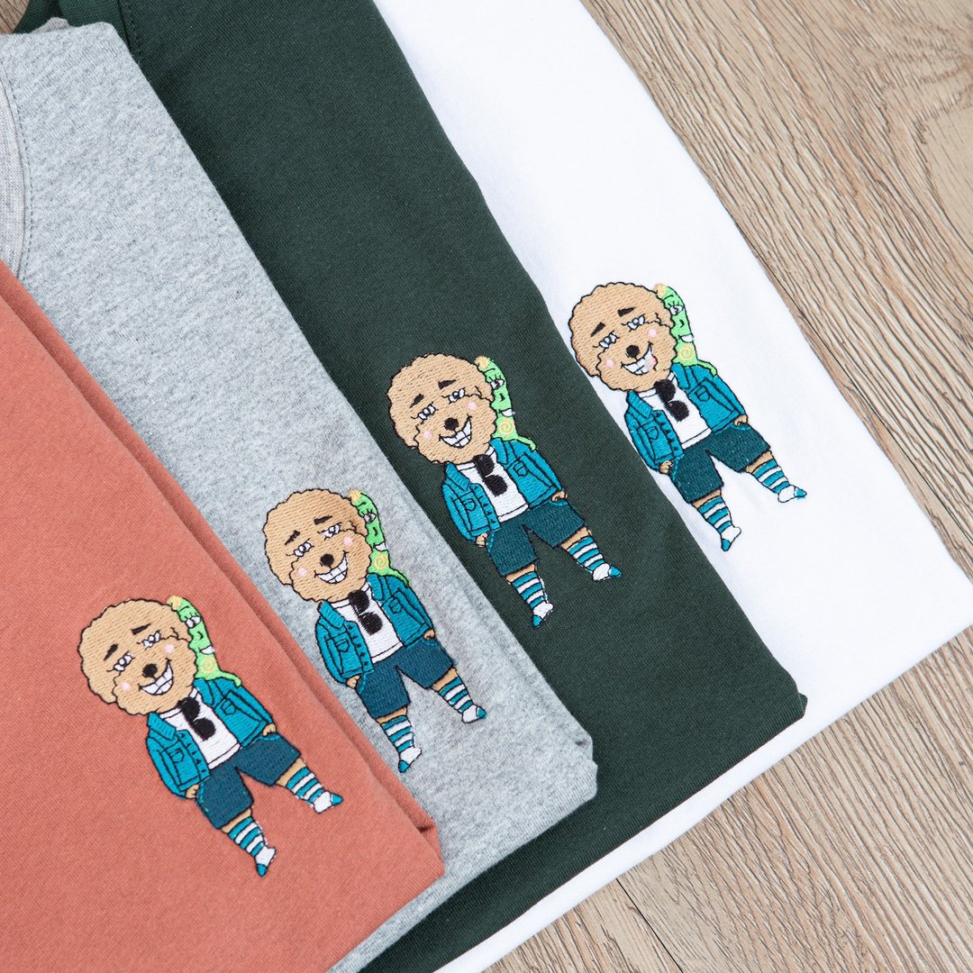 型男贵妇犬 T-shirt - 中性连帽卫衣/T 恤 - 棉．麻 多色