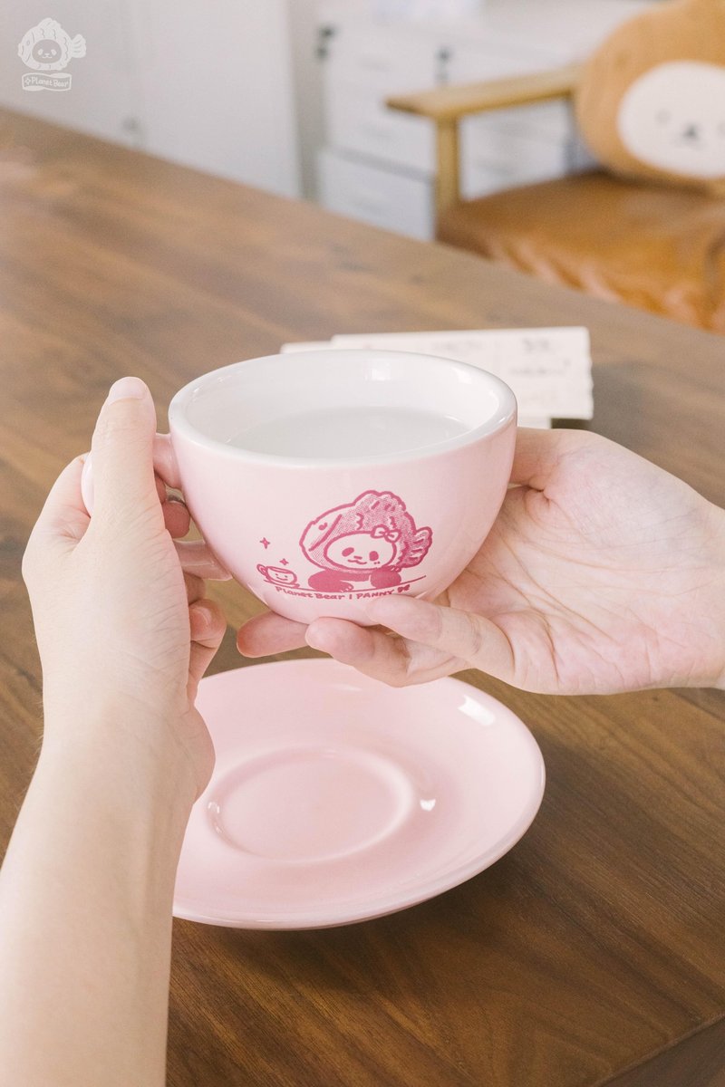 白熊百货 Planetbear | Panny陶瓷杯碟套组 - 咖啡杯/马克杯 - 其他材质 粉红色