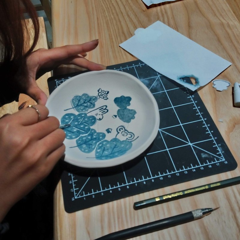 【宜兰手作】生活器皿体验活动─青花瓷拓绘手作【体验】 - 陶艺 - 瓷 