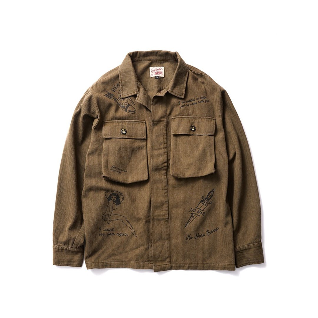 M43 WWII Shirts - 橄榄 Olive - 男装衬衫 - 棉．麻 