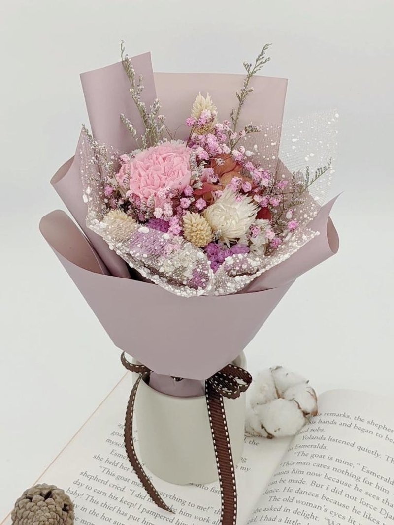 馨花朵朵 母亲节不凋康馨花束 干燥花 粉红色 康乃馨 母亲节 - 植栽/盆栽 - 植物．花 