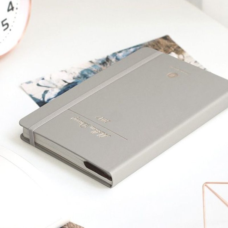 手帐年历-2017大人物经典皮革时效周志-质感灰,ICO87373 - 笔记本/手帐 - 纸 灰色