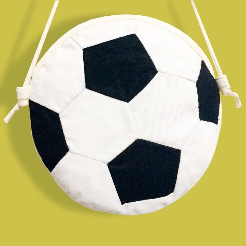 足球侧背包 - 侧背包/斜挎包 - 棉．麻 白色