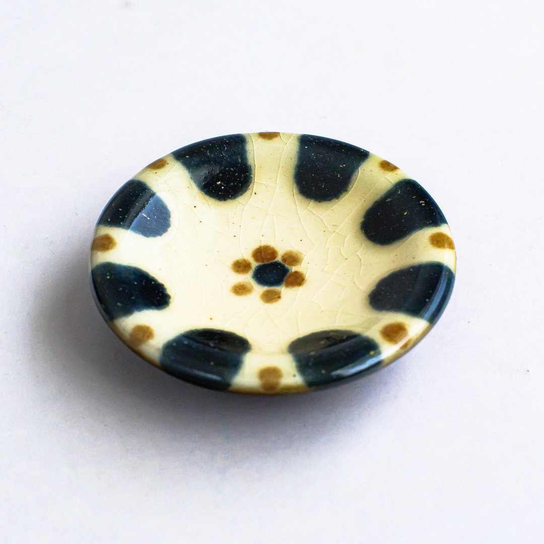 Yachimun White Blue Sapphire Plate / Green Blue (S) - 盘子/餐盘/盘架 - 陶 