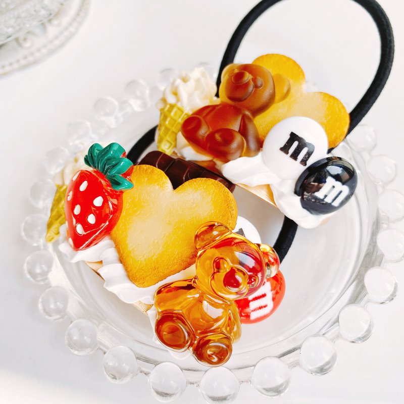 Sweets Hairband sweets deco fake sweets - 发饰 - 粘土 金色