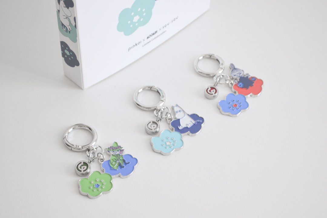 【Pinkoi x Moomin x SOU・SOU】质感香薰挂件挂饰3入 | 期间限定 - 吊饰 - 其他金属 多色