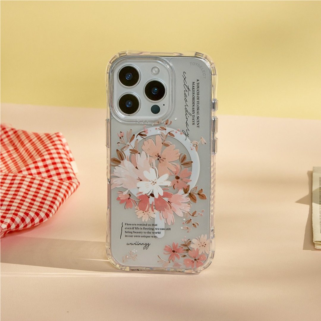 wwiinngg杏桃花茶抗黄防摔MagSafe iPhone手机壳 - 手机壳/手机套 - 塑料 多色