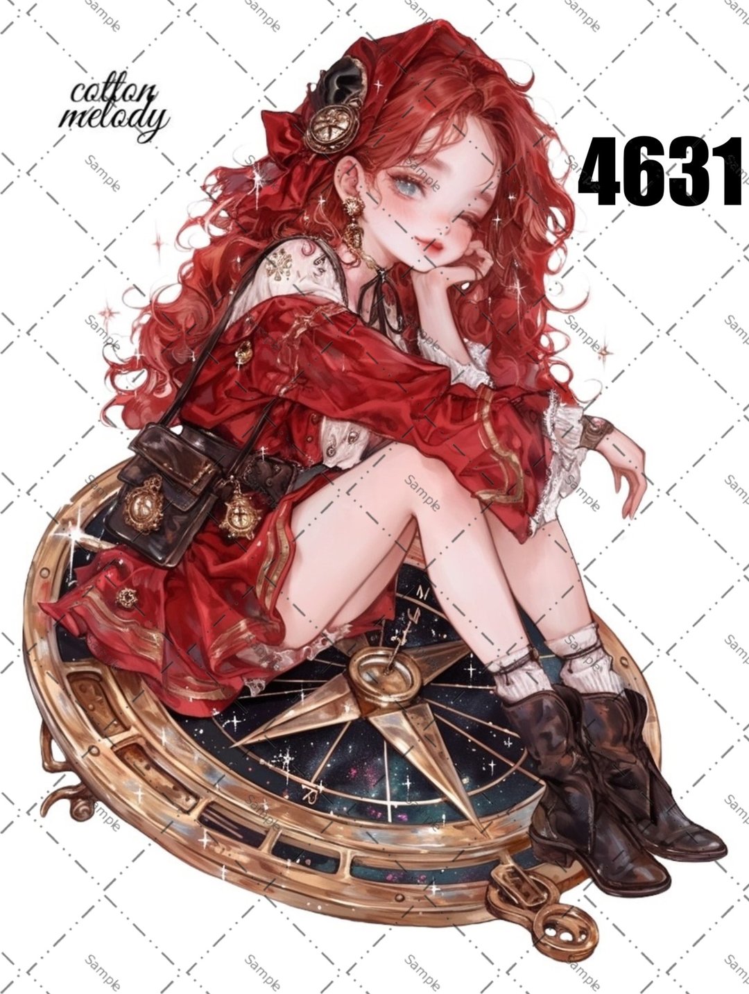 original sticker no.4631 人物贴纸 原创贴纸 原创人物贴纸 装饰贴纸 cotton melody - 贴纸 - 纸 