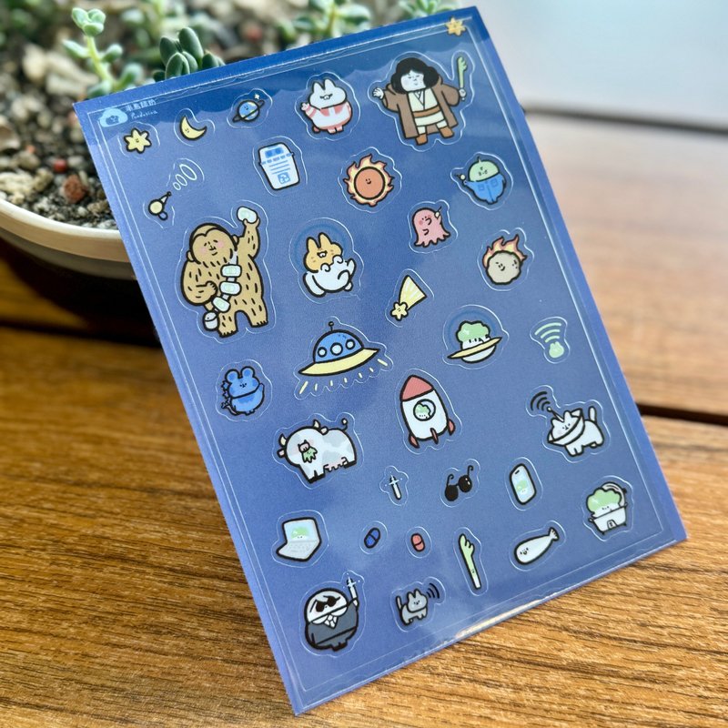 透明图鉴贴纸 - 星际漫游 - 贴纸 - 塑料 蓝色