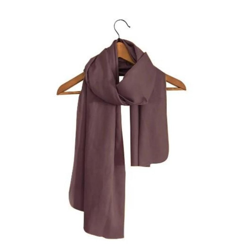 有机棉纱织围巾-藕紫 - 围巾/披肩 - 棉．麻 紫色