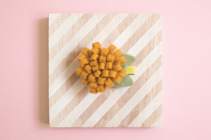 发夹 毛毡花 毛毡布 Hair Clip 甜美发夹 儿童头饰 儿童发夹 - 其他 - 其他材质 黄色