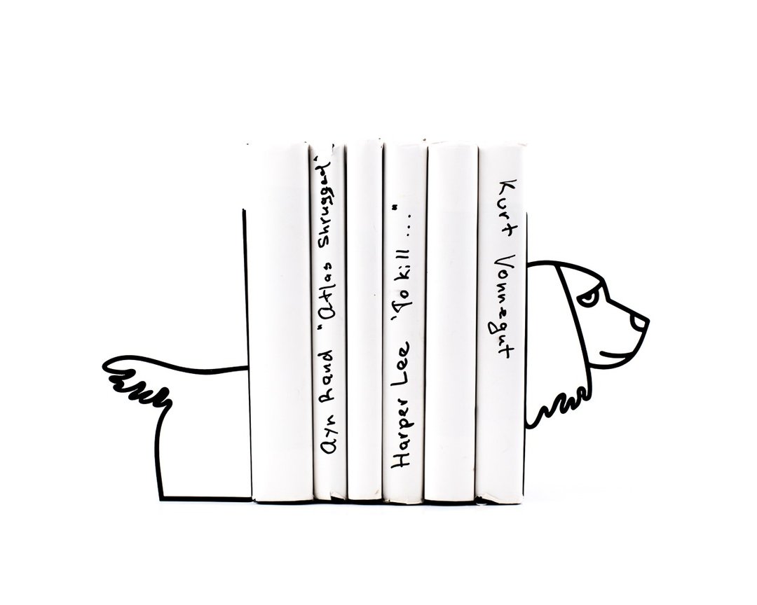 可卡犬书挡。狗奴的装饰。送给宠物爱好者的礼物。 - 摆饰 - 其他金属 黑色