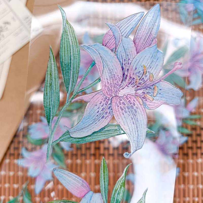 露草百合 / 裝飾膠帶 - 纸胶带 - 塑料 多色