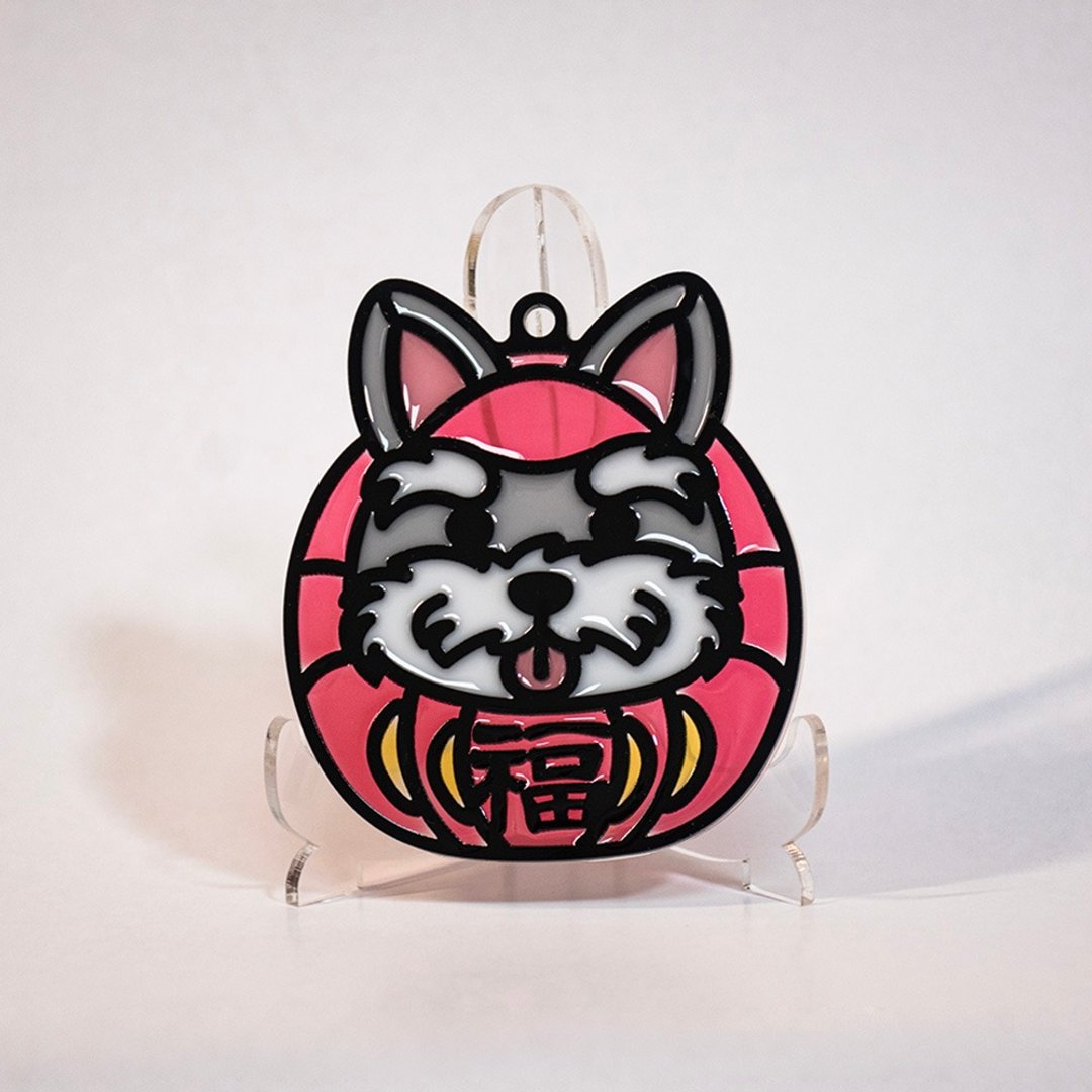 【Moko Bastet】动物达摩 (斗牛犬) 挂饰 / 匙扣 - 订制抱枕/饰品 - 树脂 多色
