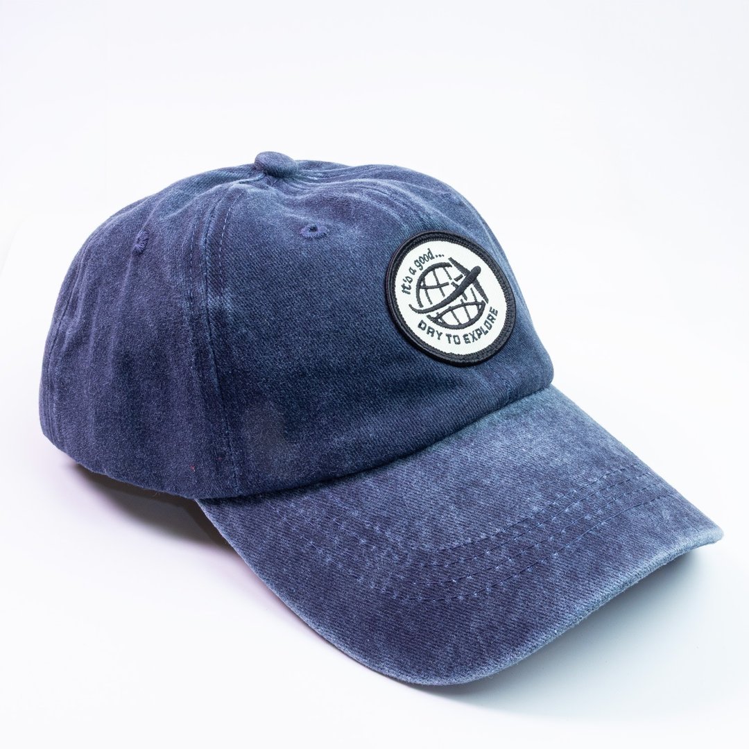 全球探险 海军蓝色复古老帽 Global Explorer BURA Vintage Cap - 帽子 - 棉 蓝色