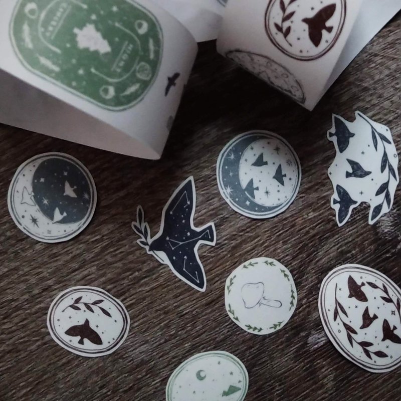 和纸胶带//来自远方的鸟儿 - 纸胶带 - 纸 灰色