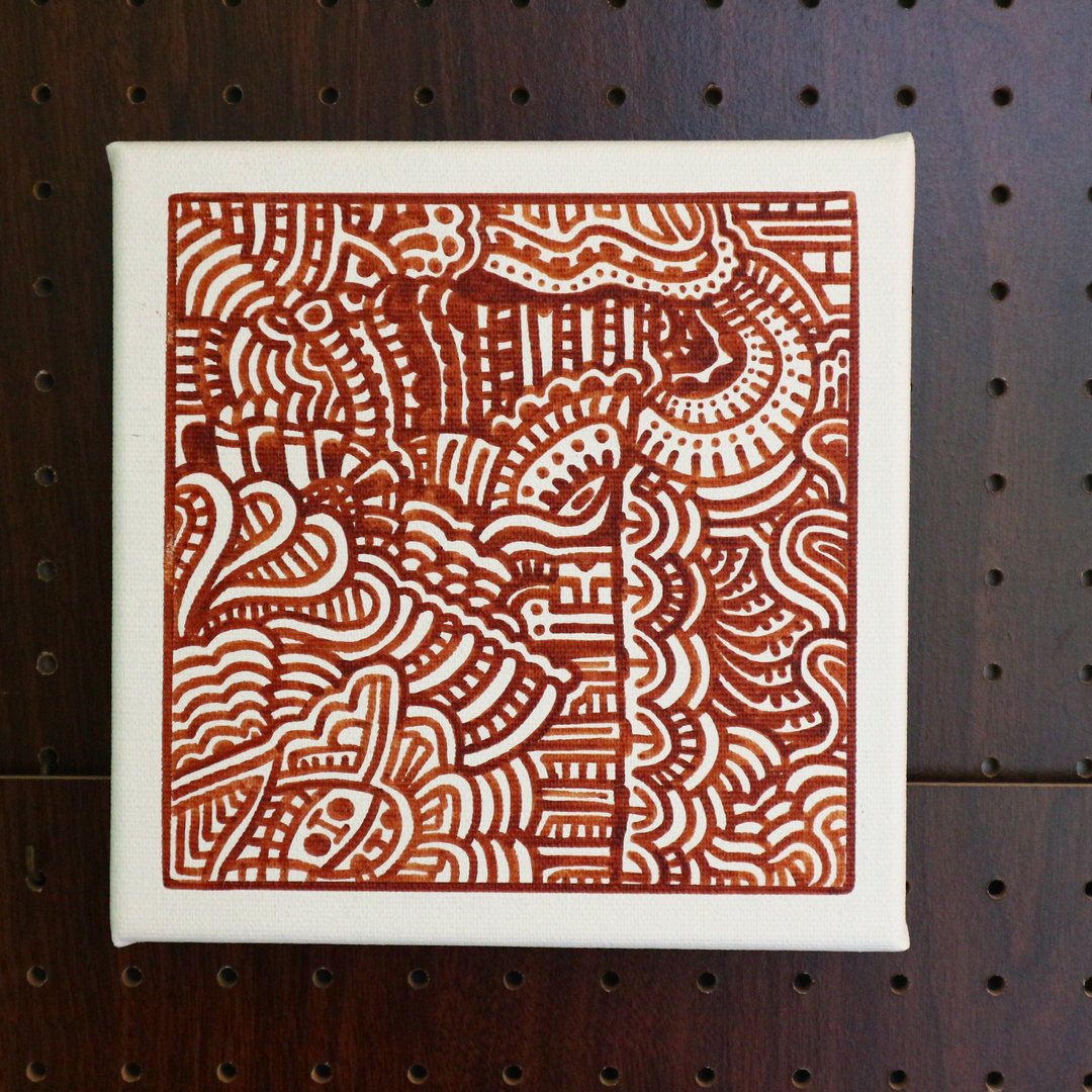 【画话‧河童画】图腾 编号NO.9 - 画框/相框 - 颜料 橘色