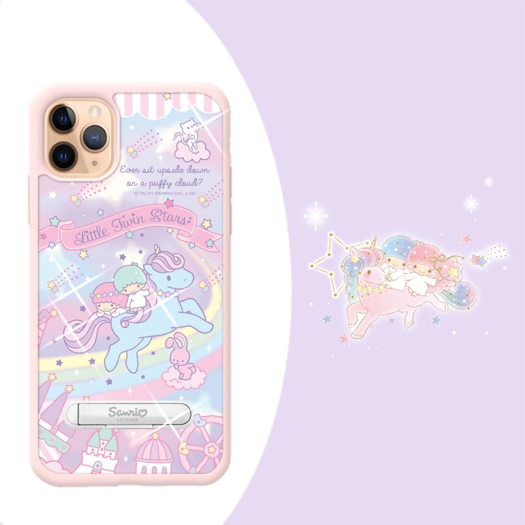 三丽鸥 iPhone 11 全系列 减震立架手机壳-彩虹马双子星 - 手机壳/手机套 - 其他材质 多色