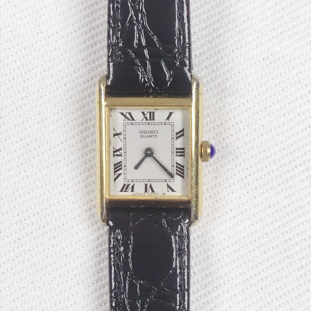 Seiko Tank model 1980s vintage 女表 精工 坦克 经典 致敬 沃荷 - 女表 - 其他材质 金色
