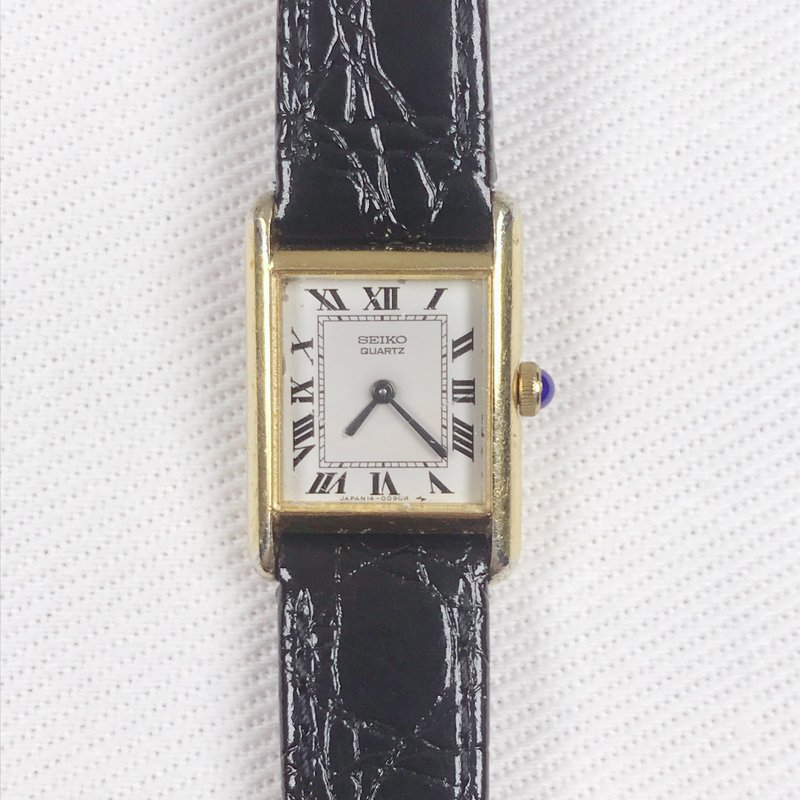 Seiko Tank model 1980s vintage 女表 精工 坦克 经典 致敬 沃荷 - 女表 - 其他材质 金色