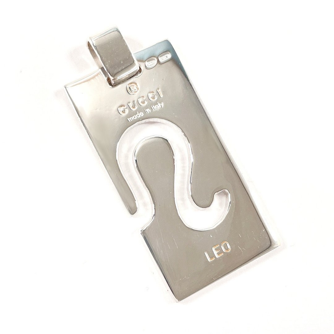 【日本直送．二手美品】GUCCI 坠饰 星座 LEO 狮子座 盘状 925银 饰品 - 项链 - 纯银 银色