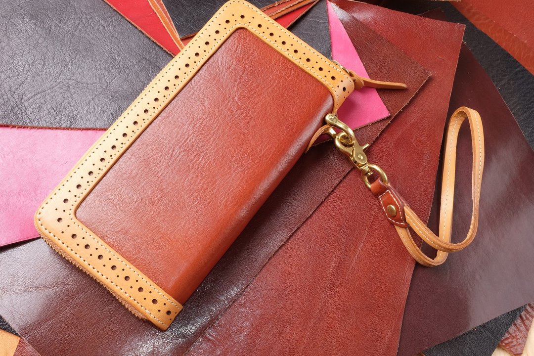 拉链长夹 意大利植鞣牛皮 Italian Leather 香港品牌Made In Eden - 皮夹/钱包 - 真皮 咖啡色