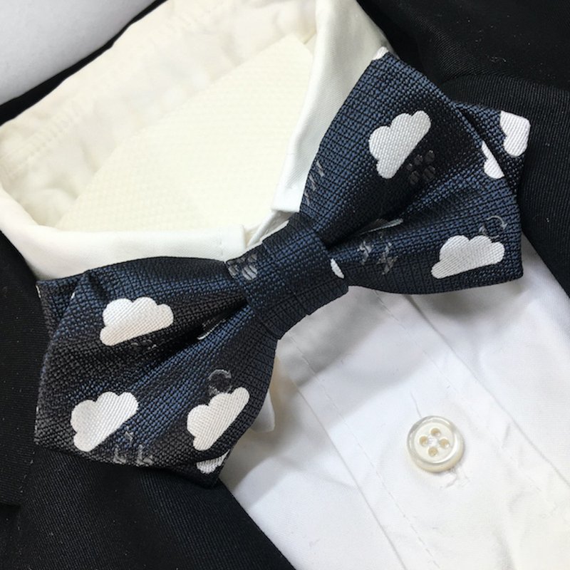 Cloud with wether bowtie clouds Gray - 领结/领巾 - 丝．绢 灰色