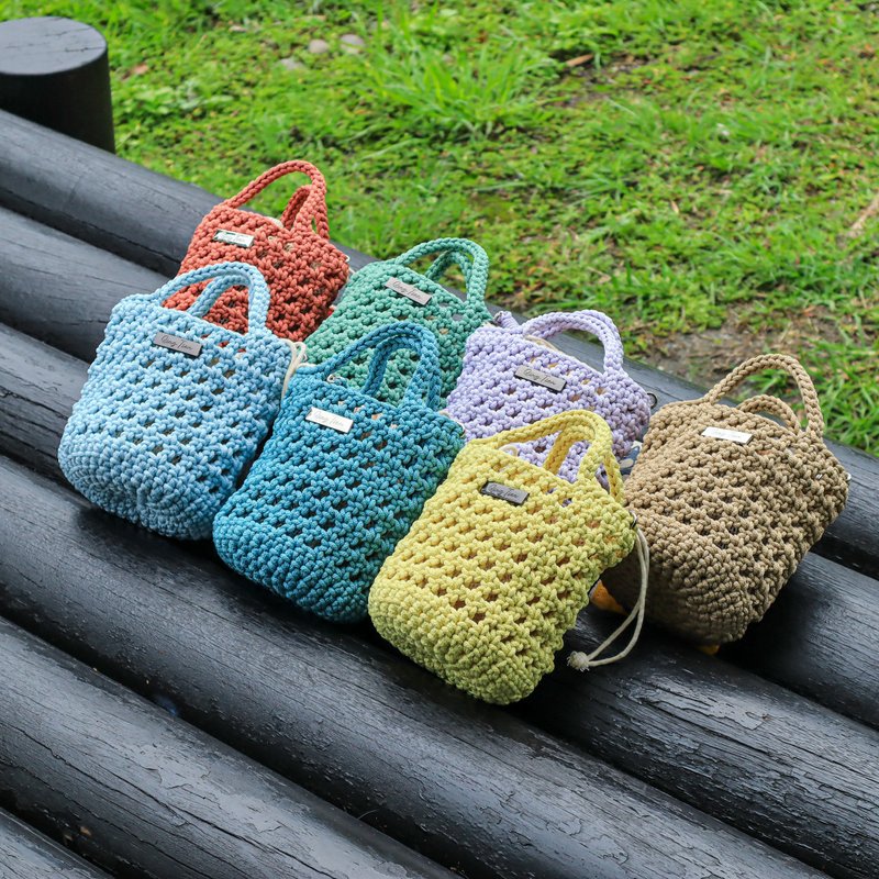 满天星编织小桶包(夏日小清新) / 7款可选 - 手提包/手提袋 - 棉．麻 多色