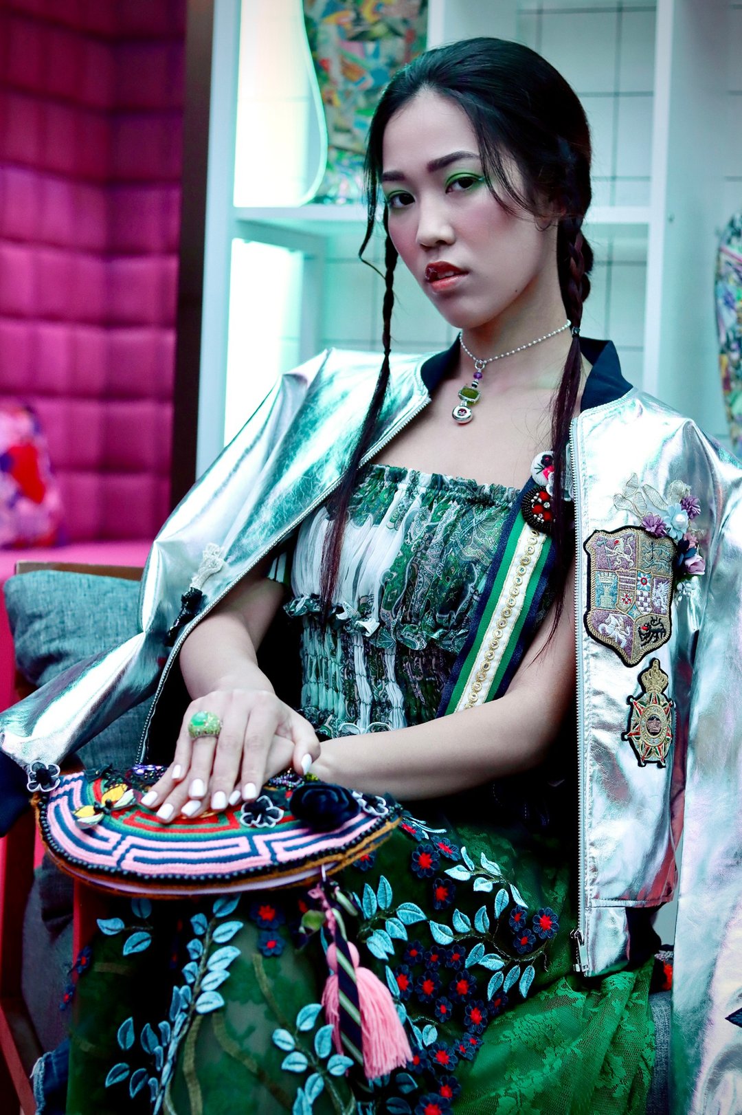OTT•独一无二•银色手工针织外套Sliver Jacket - 女装西装外套/风衣 - 防水材质 银色