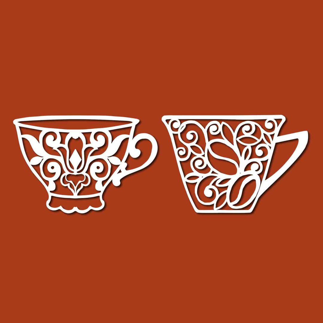 Coffee cup svg, tea cup svg, teacup svg, coffee cup pdf, tea cup pdf, Cricut - 图文模板设计 - 其他材质 