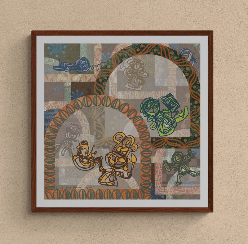 限量数位印刷版画 | 我和自己的休闲时间 - 海报/装饰画/版画 - 防水材质 卡其色