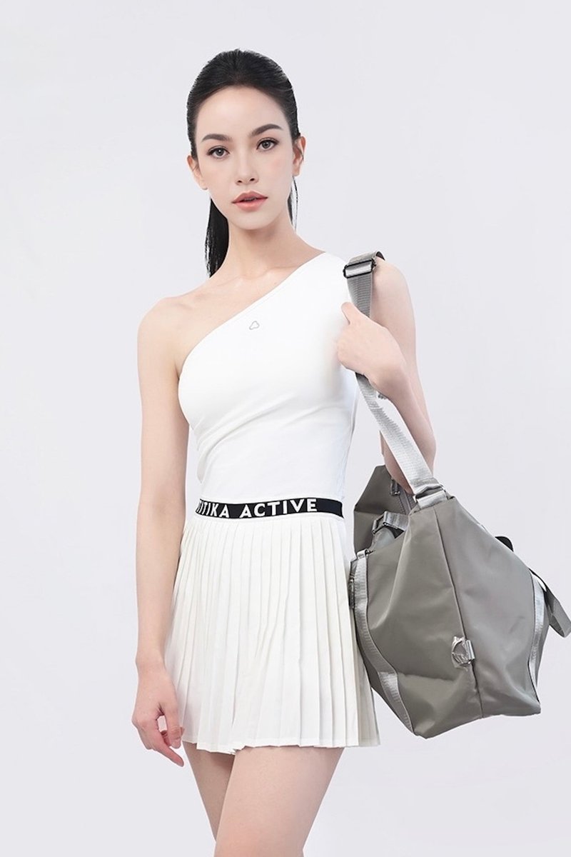 Asymmetry Luxe One-Shoulder Tank - 女装运动衣 - 其他材质 白色