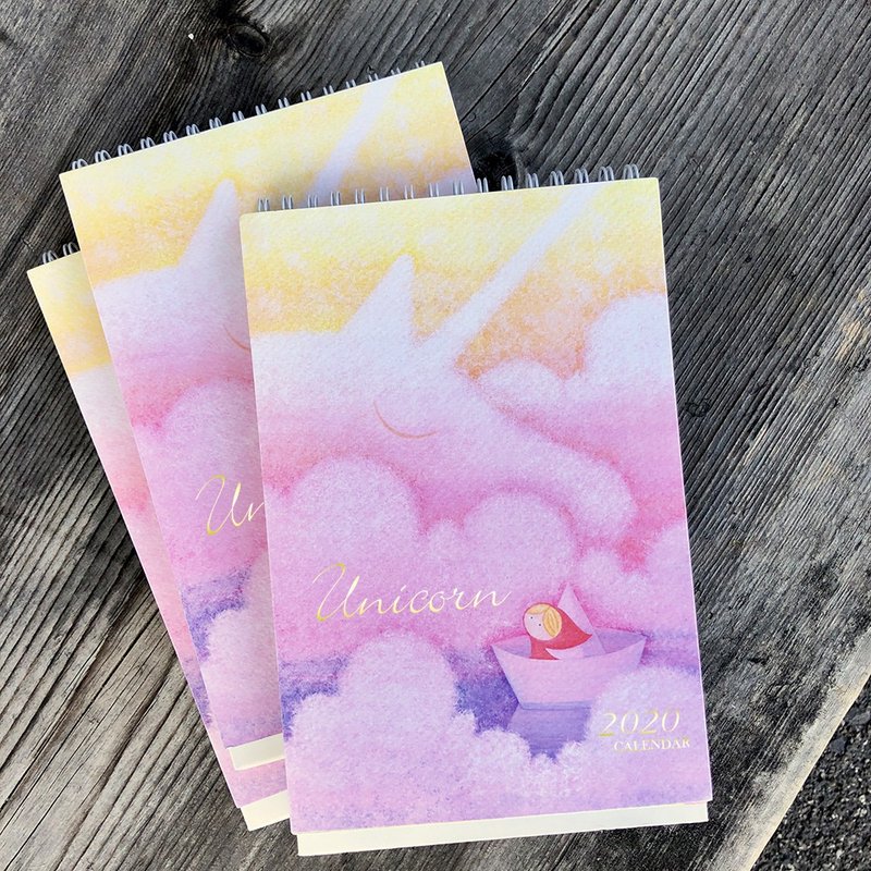 三入组－2020水彩风年历/桌历/月历－水中的独角兽 - 年历/台历 - 纸 多色