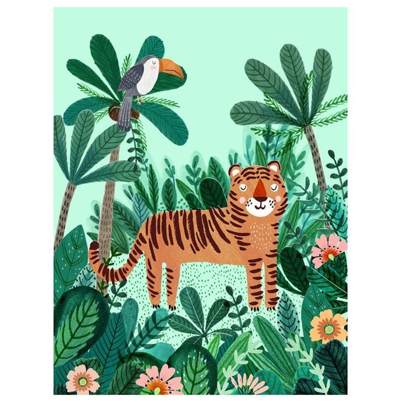 荷兰Petit Monkey 丛林动物系列海报-老虎(50 x 70 cm) 玩具 - 卡片/明信片 - 纸 